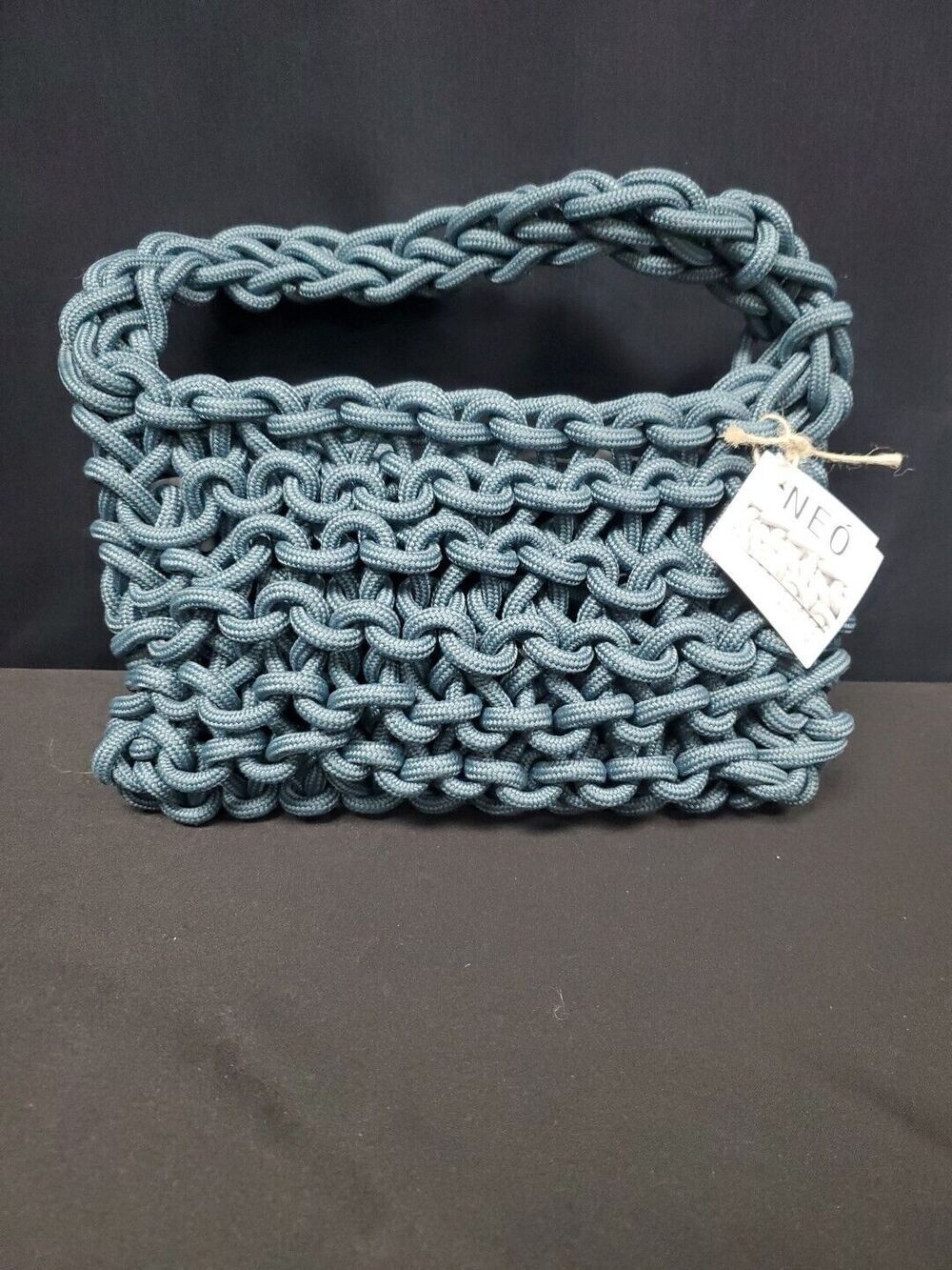 Neo Designer Rosanna Contadini Handbag Purse Blue Italy Neoprene Wonder NWT